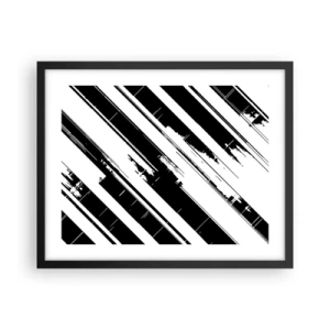 Plakát v černém rámu - Intenzivní a dynamická kompozice - 50x40 cm