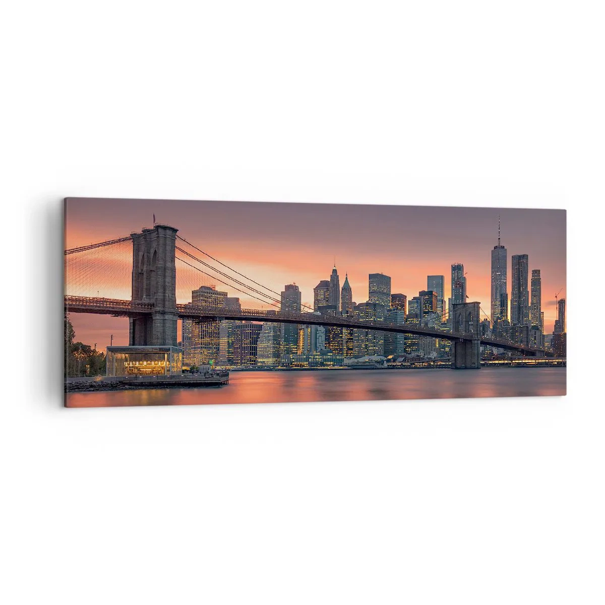 Obraz na plátně - Ponořené do liliového ticha - 140x50 cm