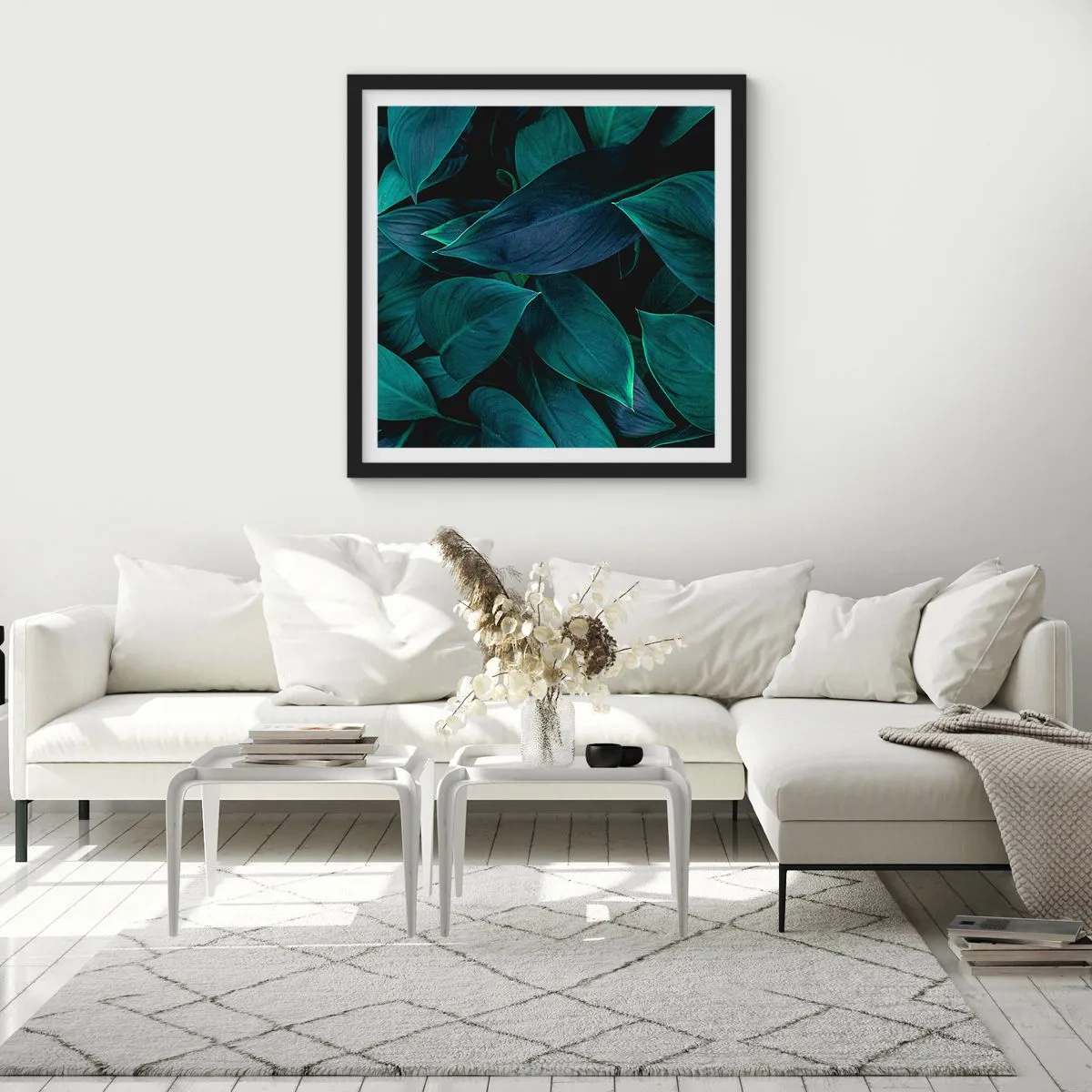 Plakát v černém rámu - Zeleň sama o sobě - 50x50 cm