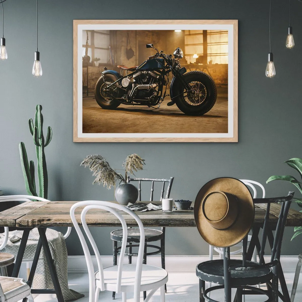 Plakát v rámu světlý dub - Mohu všechno - 91x61 cm