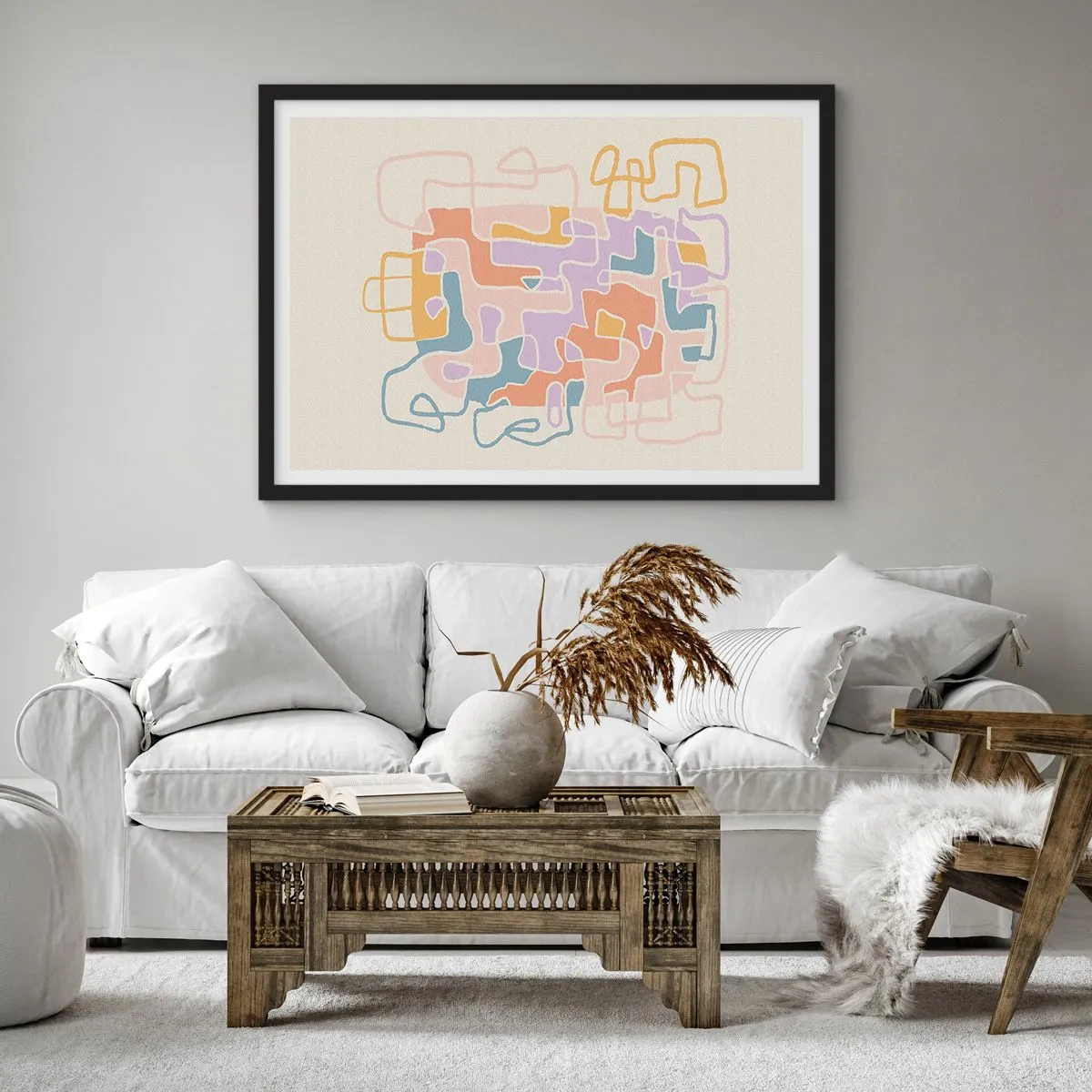 Plakát v černém rámu - Labyrint – veselé dobrodružství - 70x50 cm