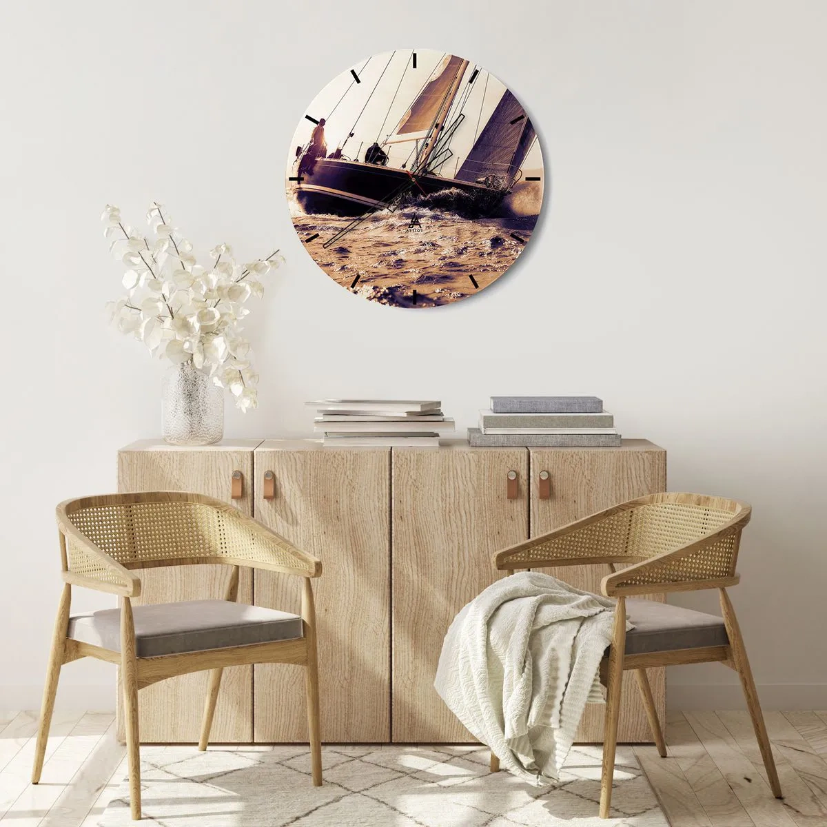Nástěnné hodiny - Pluj námořníku - 30x30 cm