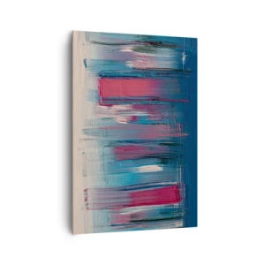 Obraz na plátně - Vertikální kompozice v modré a červené - 70x100 cm