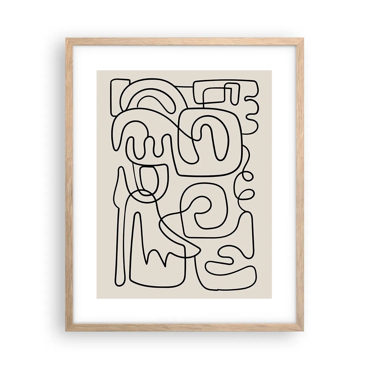 Plakát v rámu světlý dub - Podle stopy - 40x50 cm