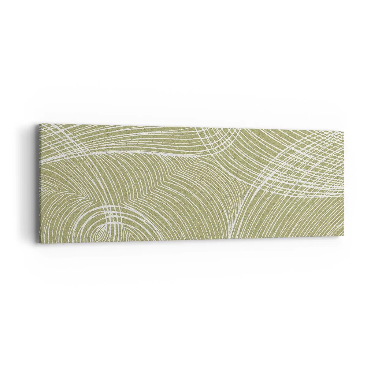 Obraz na plátně - Mistrovská abstrakce v bílé - 90x30 cm