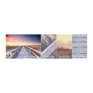 Vzor Fototapety Premium Canvas - Baltská večerní polární záře - Krajina, Moře, Duna - 100x30 cm