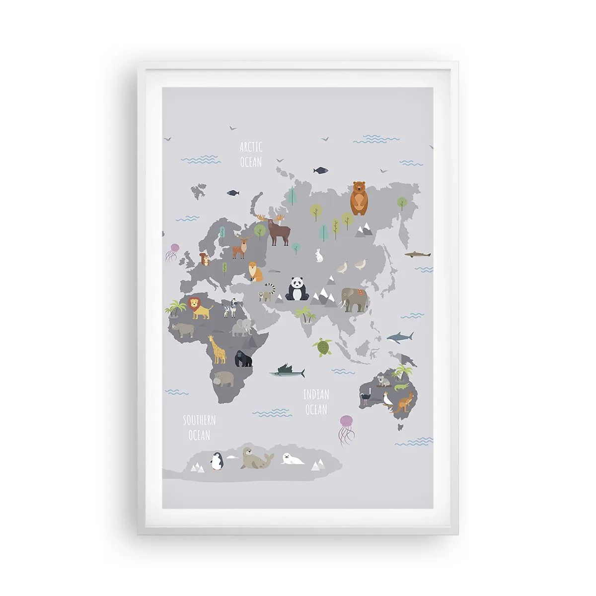 Plakát v bílém rámu - Řekni mi, odkud jsi… - 61x91 cm