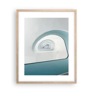 Plakát v rámu světlý dub - Na dno modré - 40x50 cm