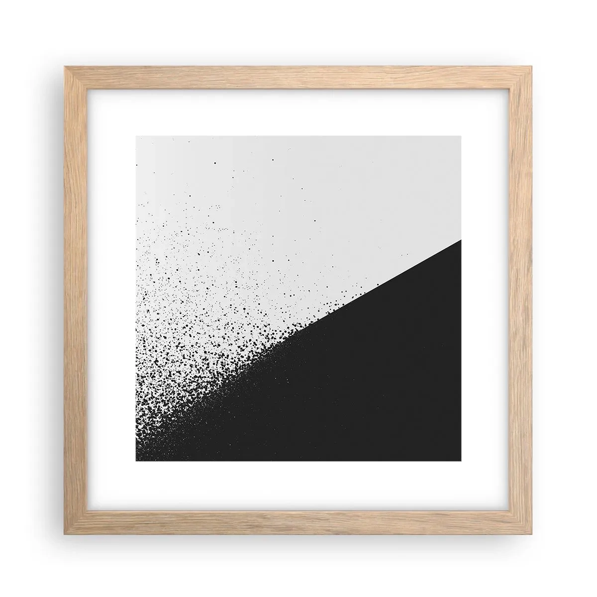 Plakát v rámu světlý dub - Rychleji a rychleji, více a více - 30x30 cm