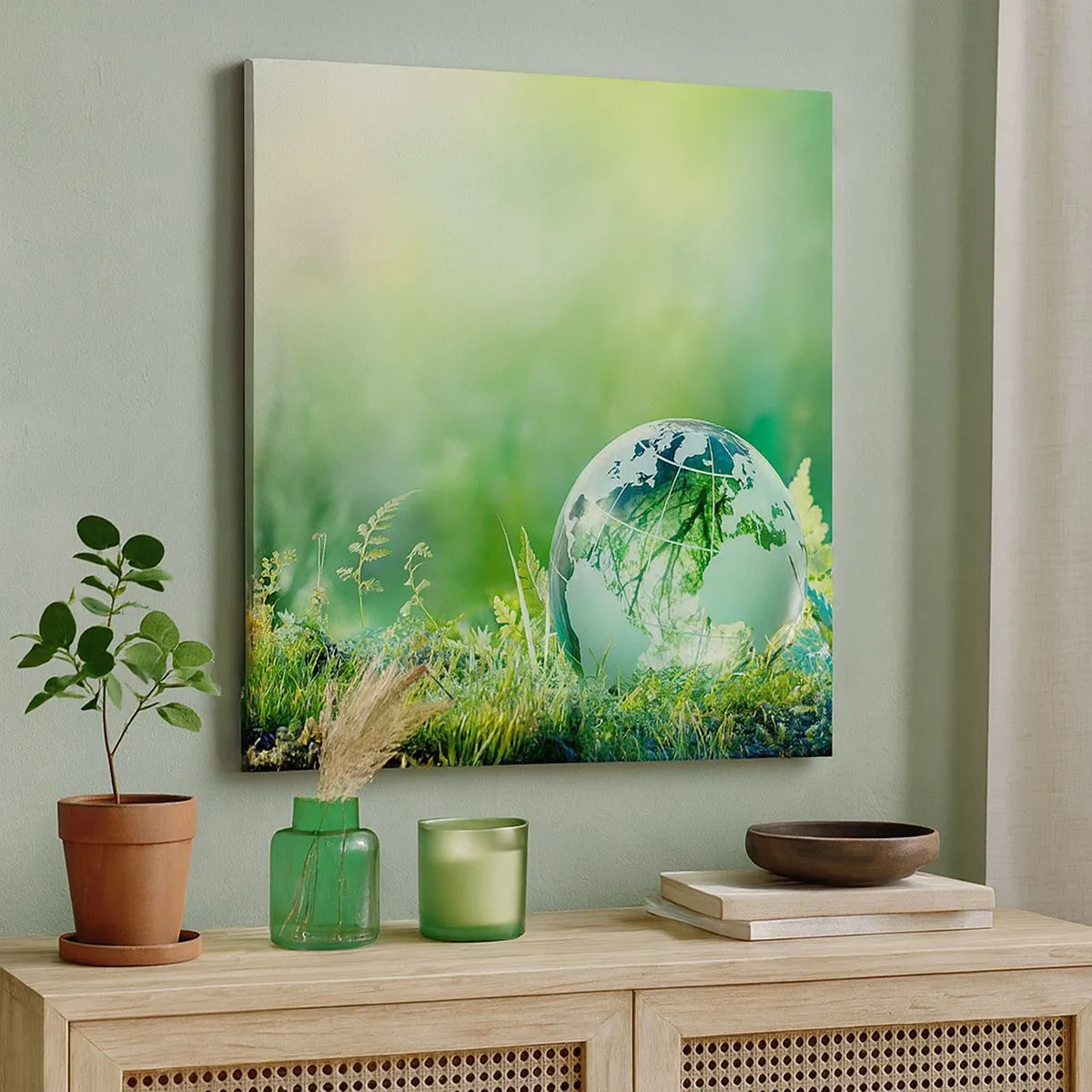 Obraz na plátně - Zelená planeta - 30x30 cm