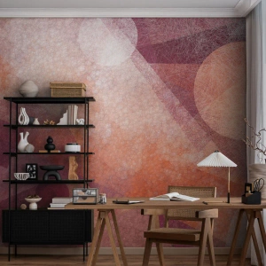 Fototapeta Premium Sand - Geometrické proměny v růžové - Abstrakce, Kus, Moderní vzor - 100x70 cm