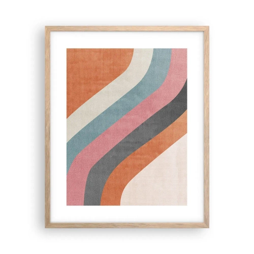 Plakát v rámu světlý dub - Diagonální kompozice – pohyb - 40x50 cm