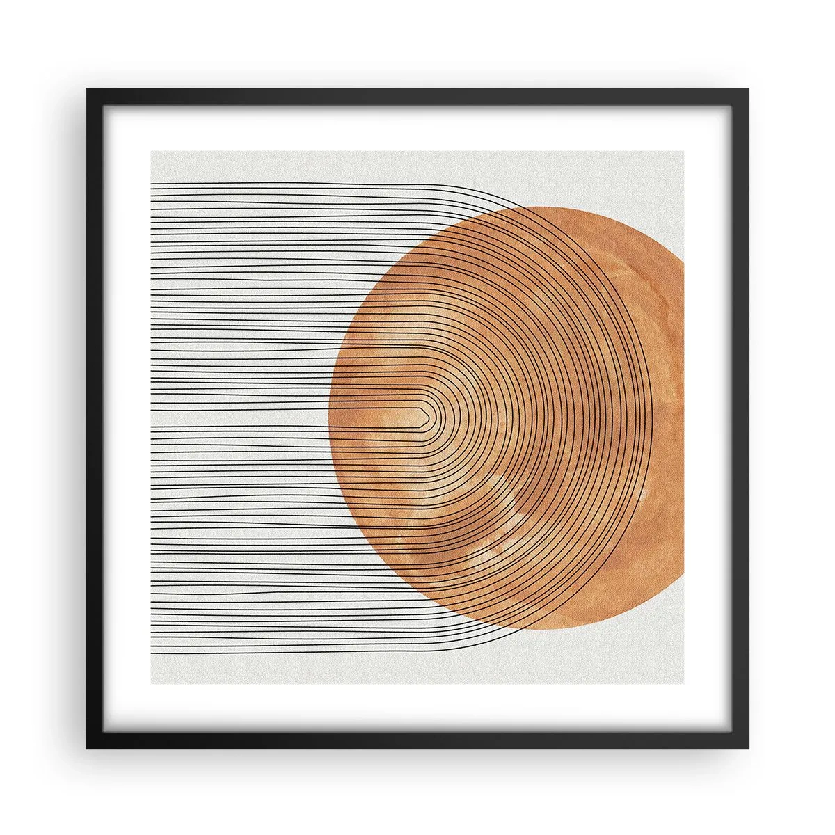 Plakát v černém rámu - Slunečná kompozice - 50x50 cm