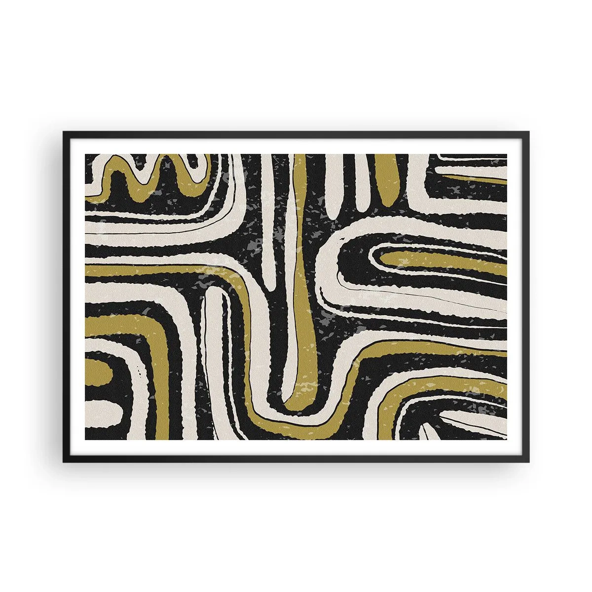 Plakát v černém rámu - Kompozice: trakty a uličky - 100x70 cm