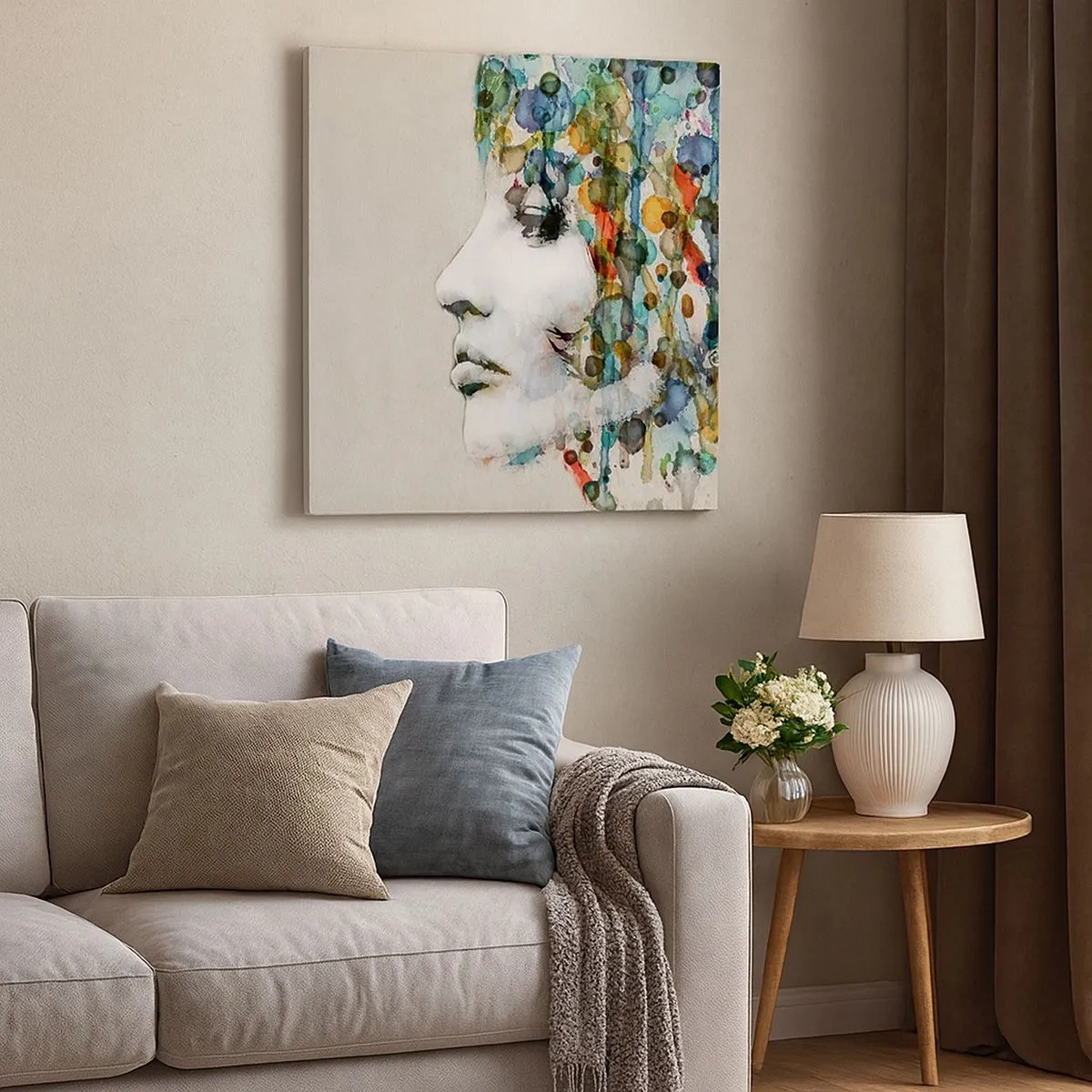 Obraz na plátně - Vynořila se z šedi - 30x30 cm