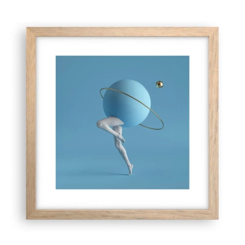 Plakát v rámu světlý dub - Šílenství planet - 30x30 cm