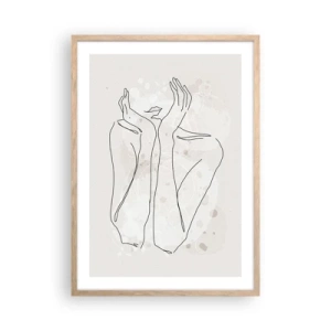 Plakát v rámu světlý dub - Zasněný okamžik - 50x70 cm