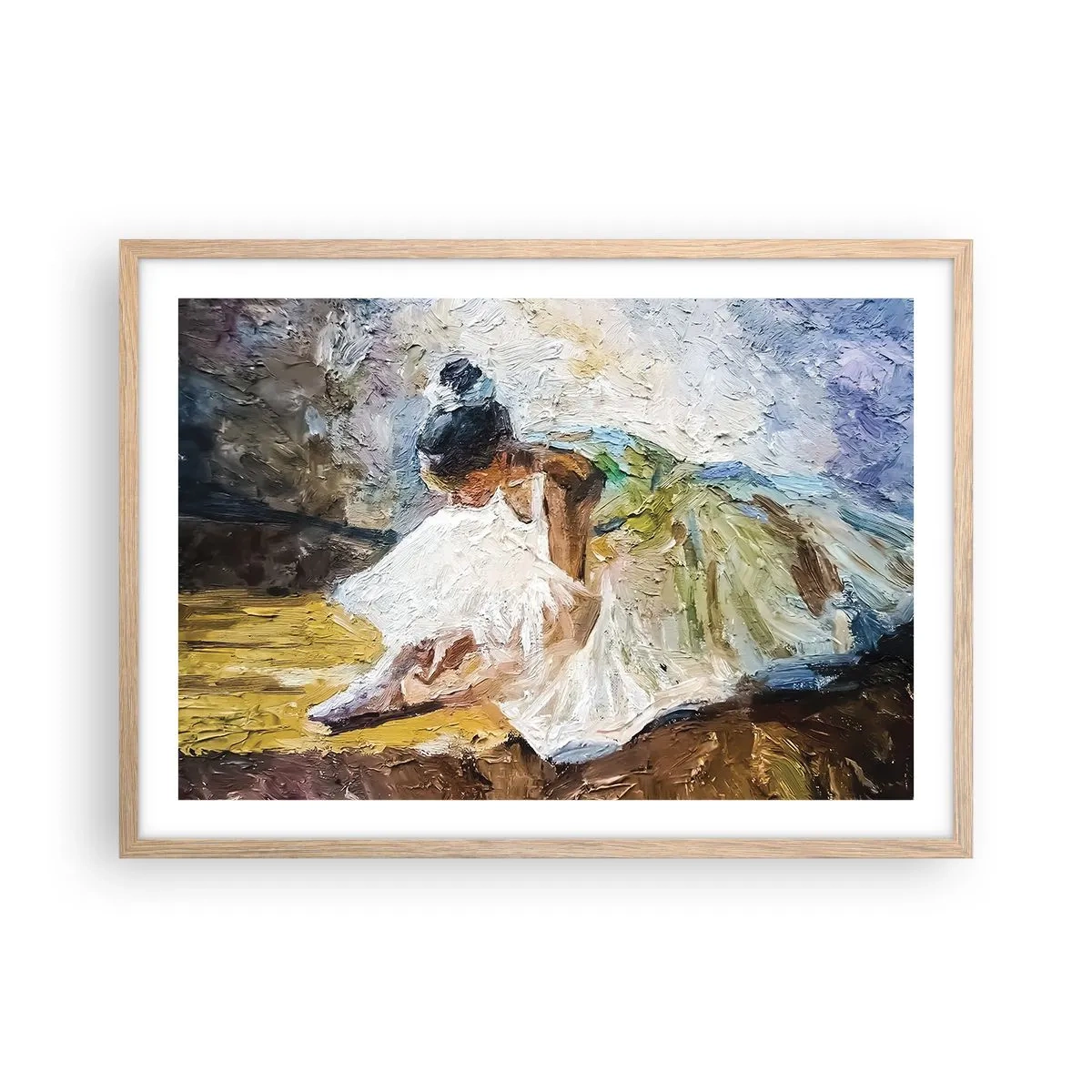 Plakát v rámu světlý dub - Z Degasova obrazu - 70x50 cm