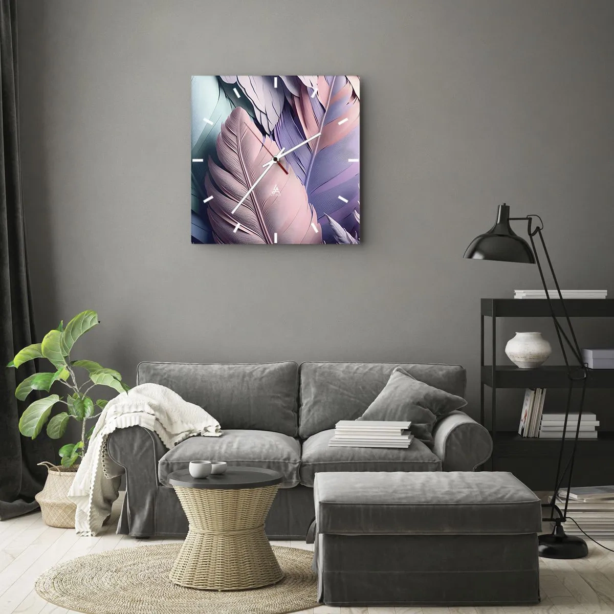 Nástěnné hodiny - Ptačí styl - 30x30 cm