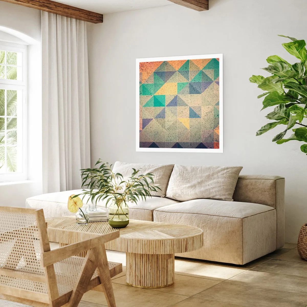 Plakát - Republika trojúhelníků - 50x50 cm