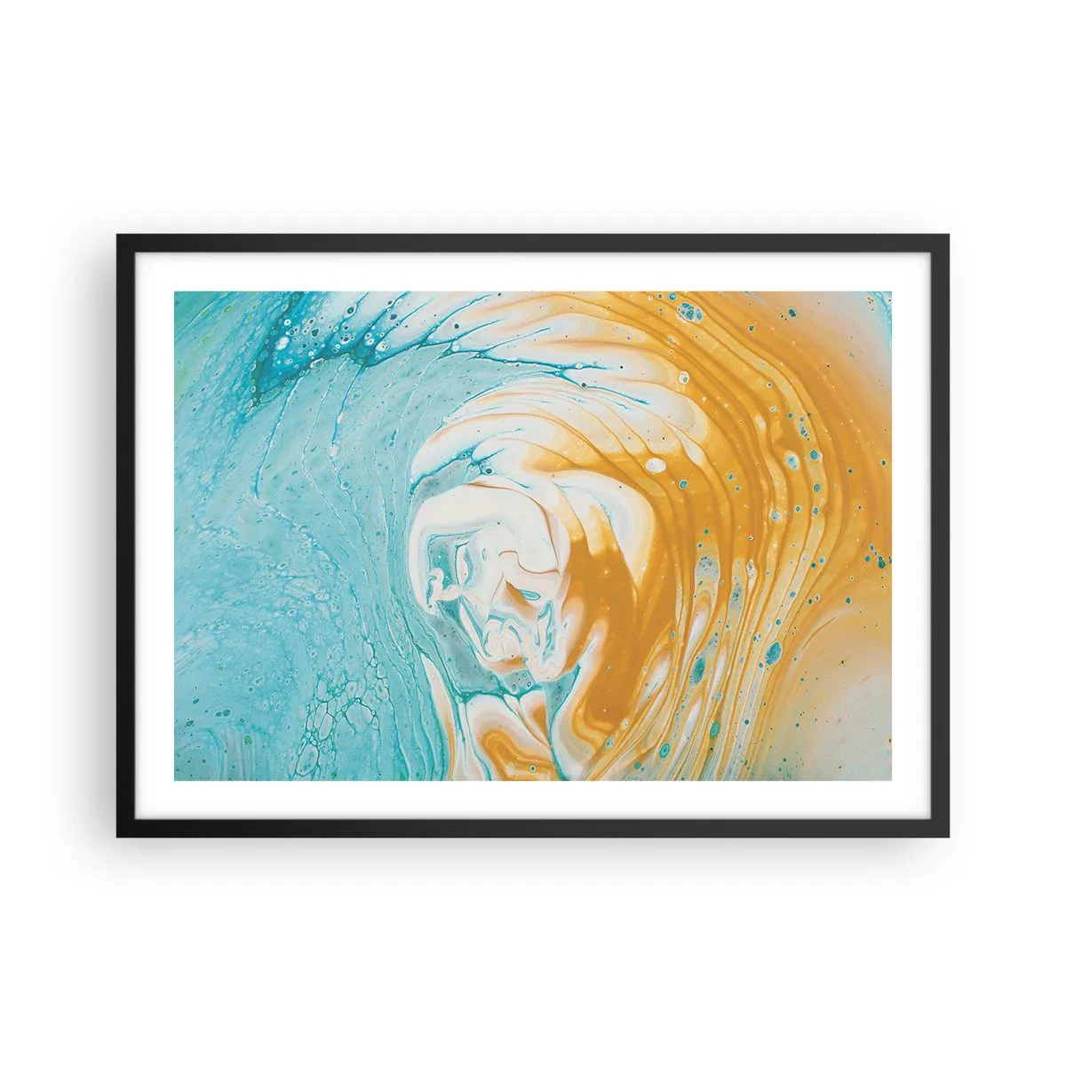 Plakát v černém rámu - Pastelový vír - 70x50 cm