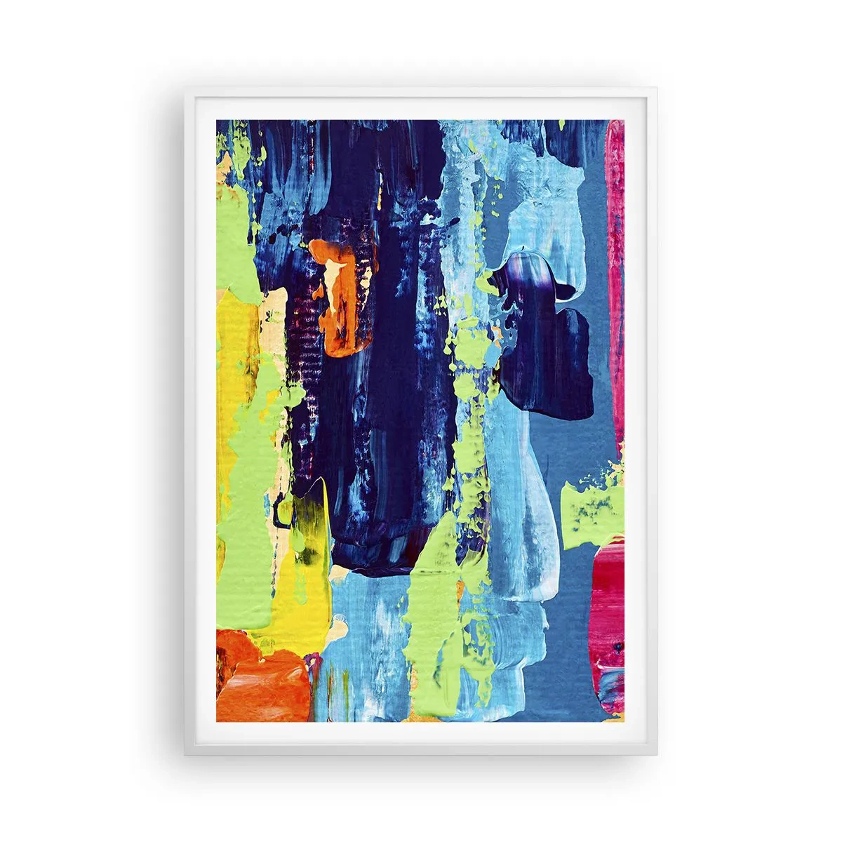 Plakát v bílém rámu - Život je krásný! - 70x100 cm