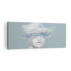 Obraz na plátně - S hlavou v oblacích - 100x40 cm