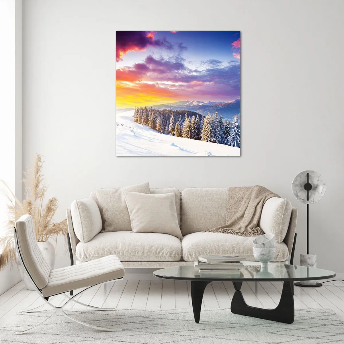 Obraz na skle - Za bílého dne - 30x30 cm