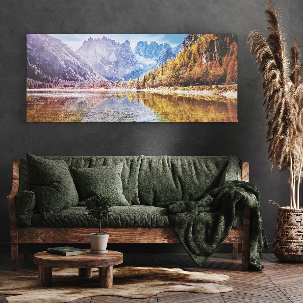 Obraz na plátně - A v horách už je podzim - 100x40 cm