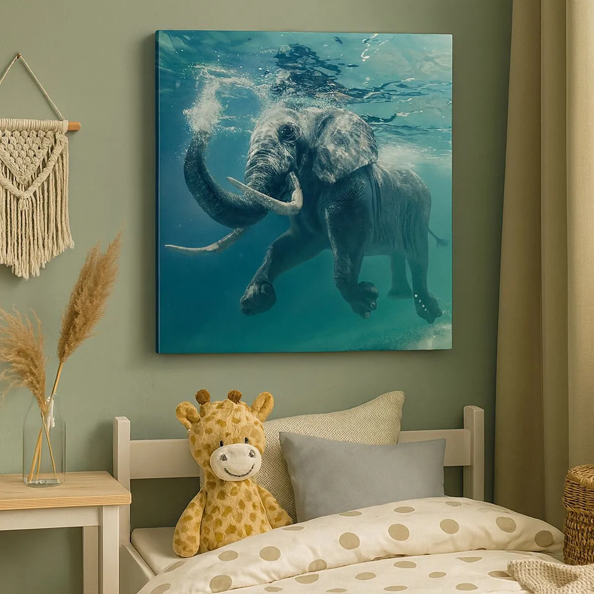 Obraz na plátně - Všichni rádi plavou - 30x30 cm