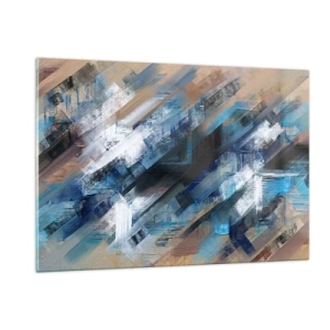 Obraz na skle - Na modrém úkosu - 120x80 cm