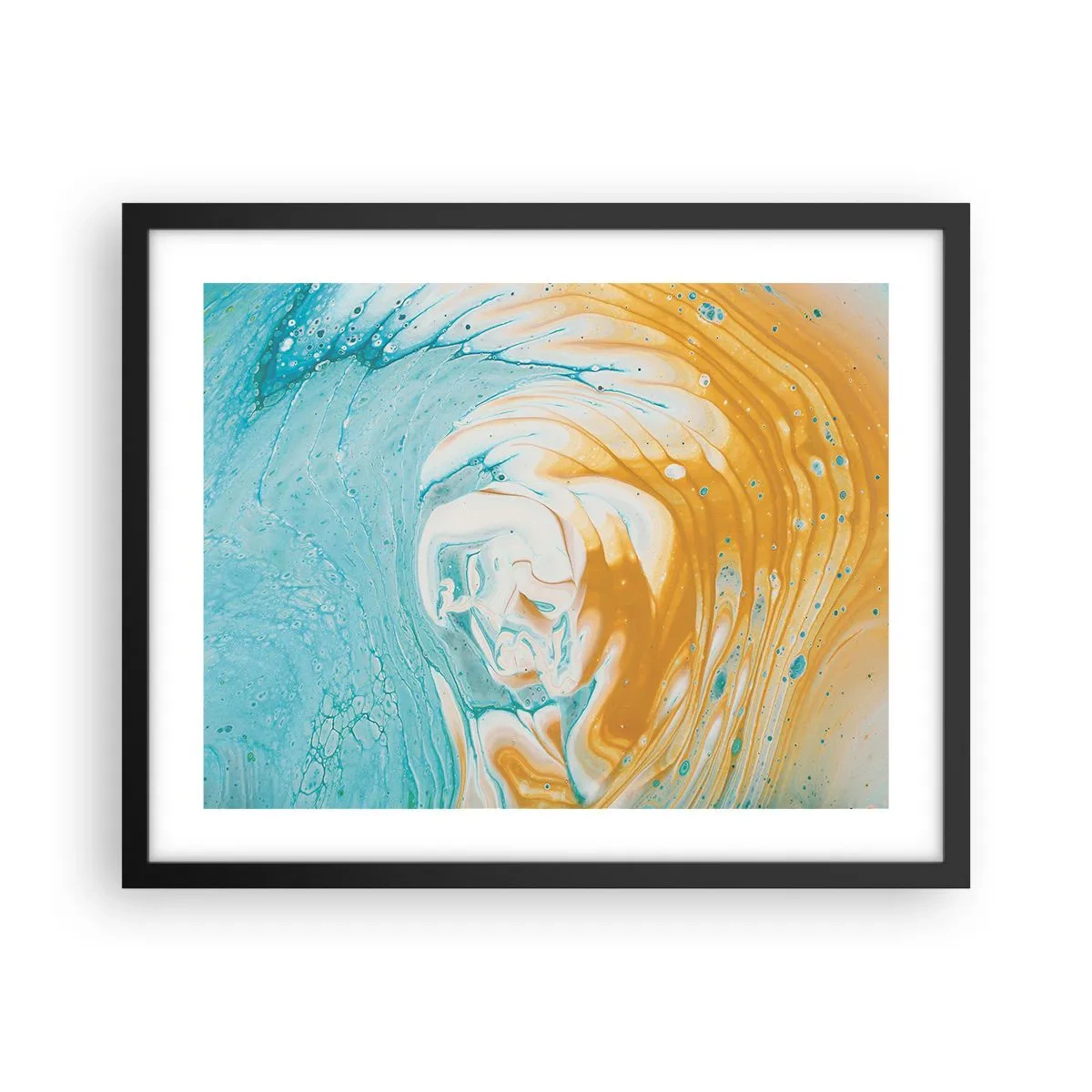 Plakát v černém rámu - Pastelový vír - 50x40 cm