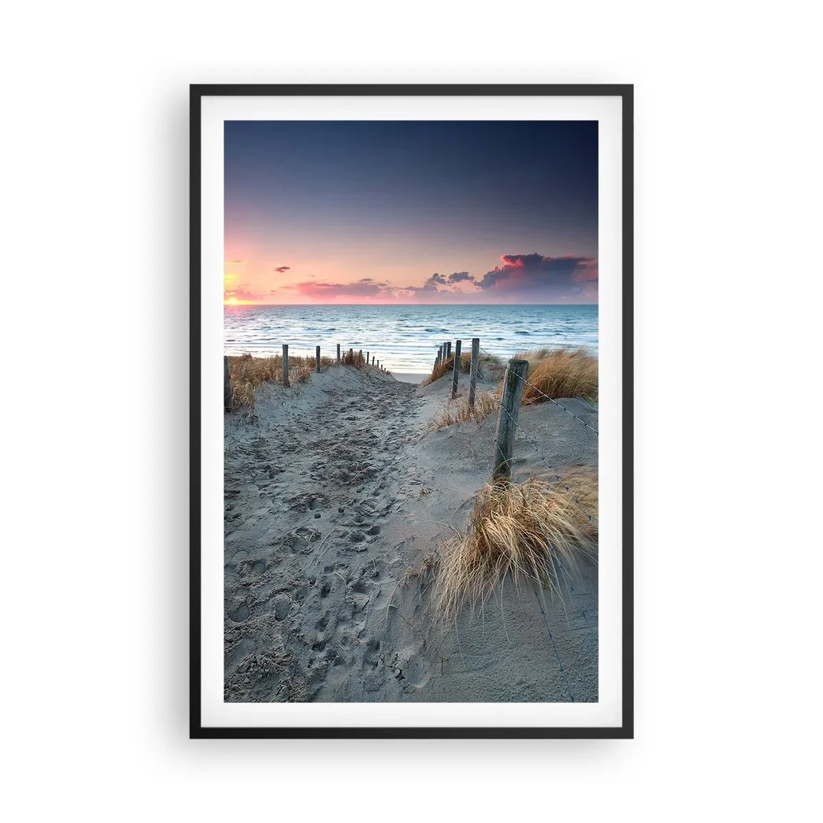 Plakát v černém rámu - Za trochu lásky šel bych světa kraj… - 61x91 cm