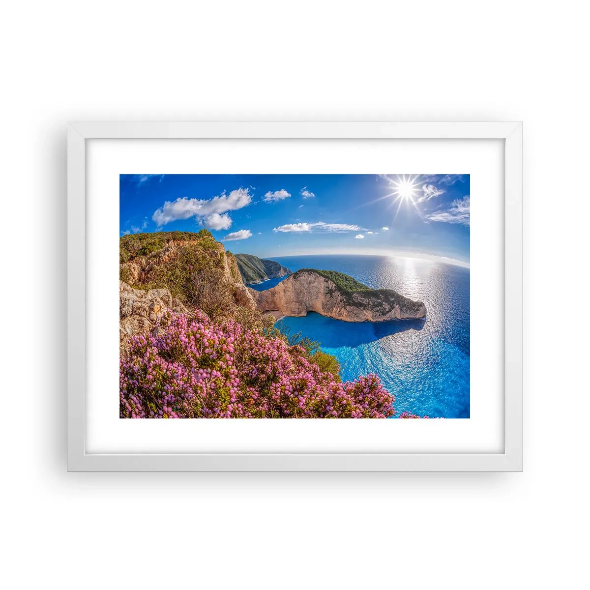 Plakát v bílém rámu - Moje velké řecké prázdniny - 40x30 cm