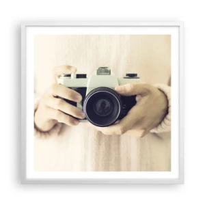 Plakát v bílém rámu - Pro více informací… - 60x60 cm