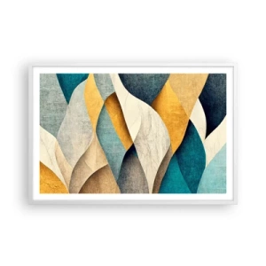 Plakát v bílém rámu - Rytmus a vlnění - 91x61 cm