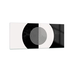 Obraz na skle - Harmonie v černé a bílé - 120x50 cm