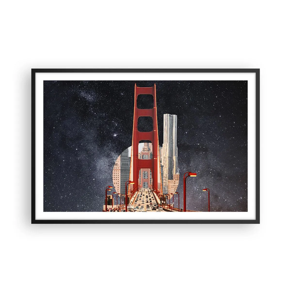 Plakát v černém rámu - Vždy uprostřed - 91x61 cm