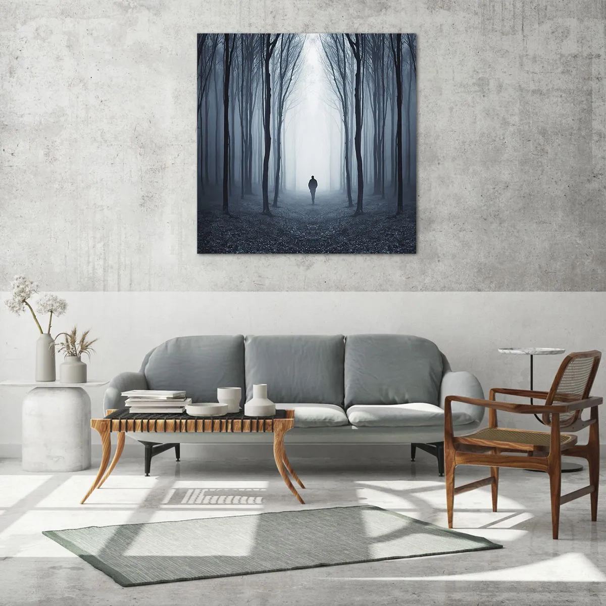 Obraz na skle - A všechno jednoduché a jasné - 70x70 cm