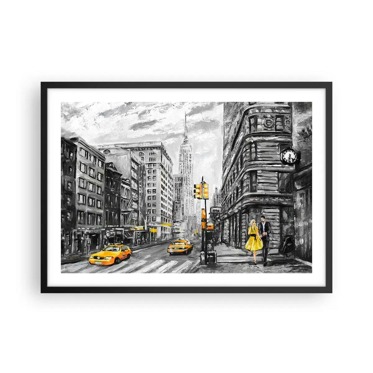 Plakát v černém rámu - Newyorský příběh - 70x50 cm