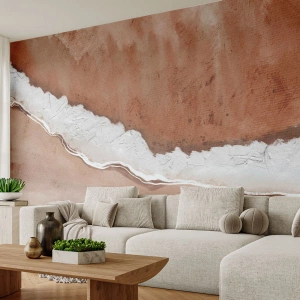 Fototapeta Premium Sand - V zemitých barvách - Okraj, Písek, Pláž - 450x315 cm