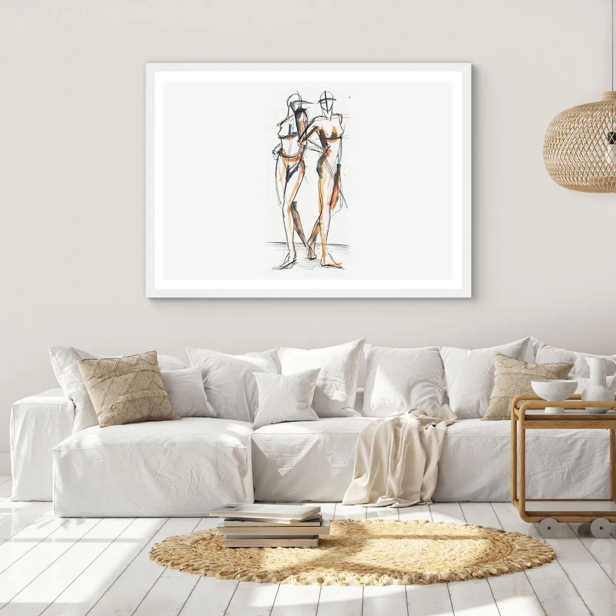 Plakát v bílém rámu - Studie šarmu - 91x61 cm