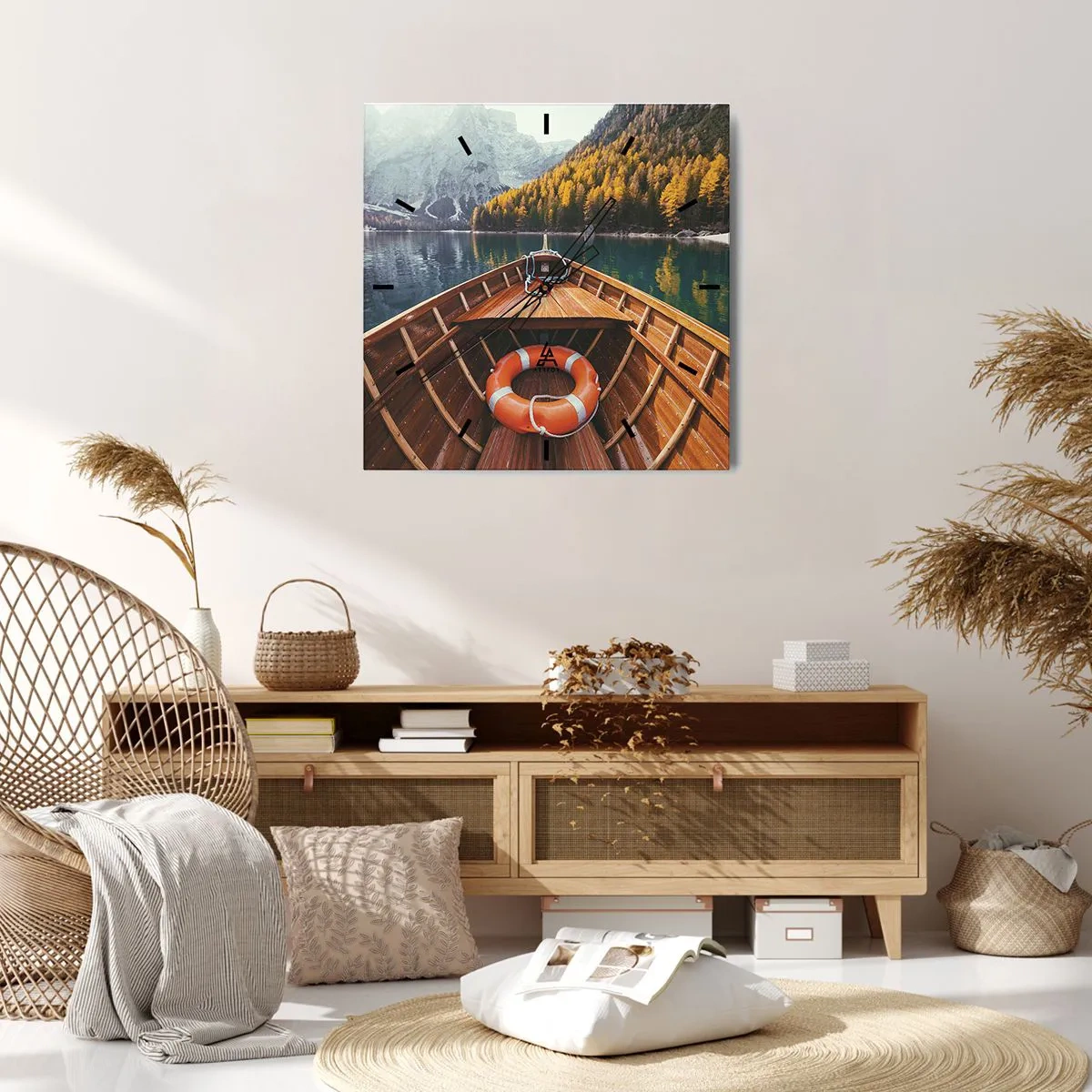 Nástěnné hodiny - Horská túra - 30x30 cm