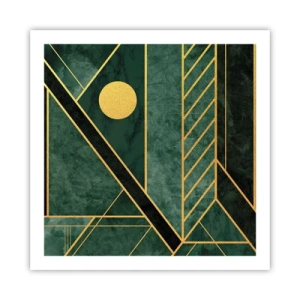 Plakát - Dynamika zlata a lazuritu - 60x60 cm