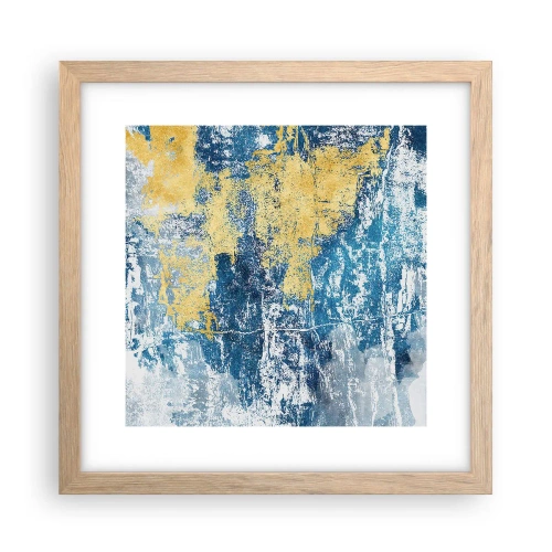 Plakát v rámu světlý dub - Abstrakce s dobrou náladou - 30x30 cm
