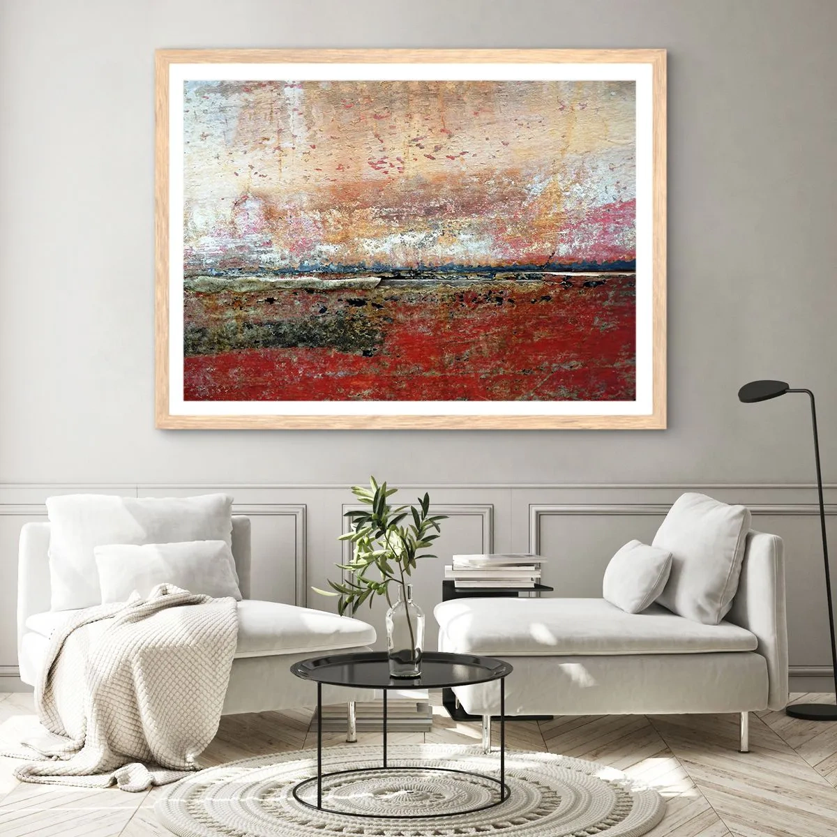 Plakát v rámu světlý dub - Možná je to moře - 91x61 cm