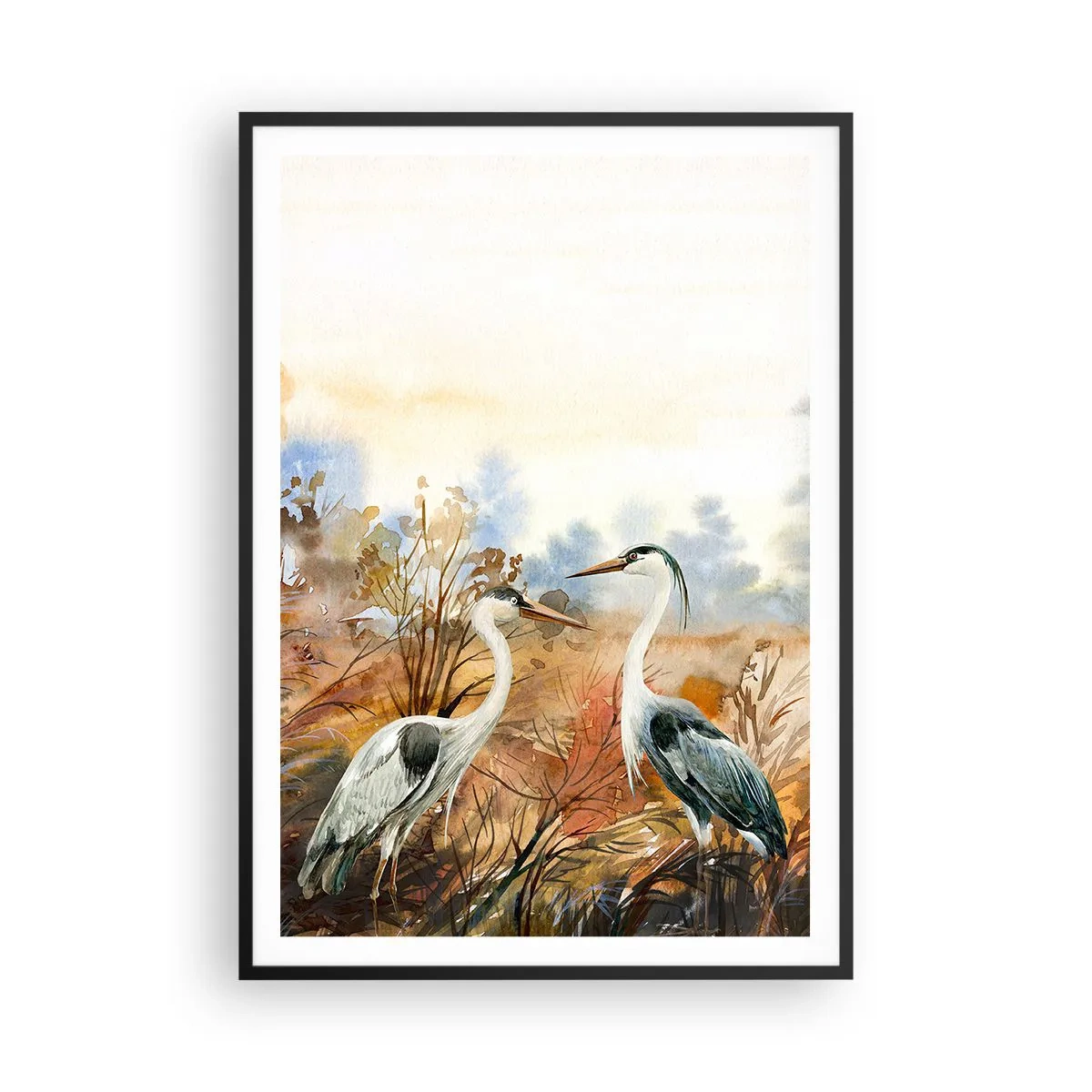Plakát v černém rámu - Kam na podzim? - 70x100 cm