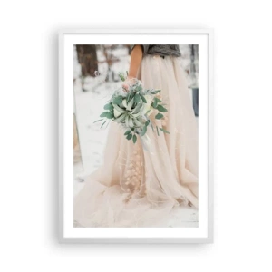 Plakát v bílém rámu - A žili šťastně až do smrti - 50x70 cm