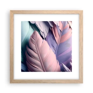Plakát v rámu světlý dub - Ptačí styl - 30x30 cm