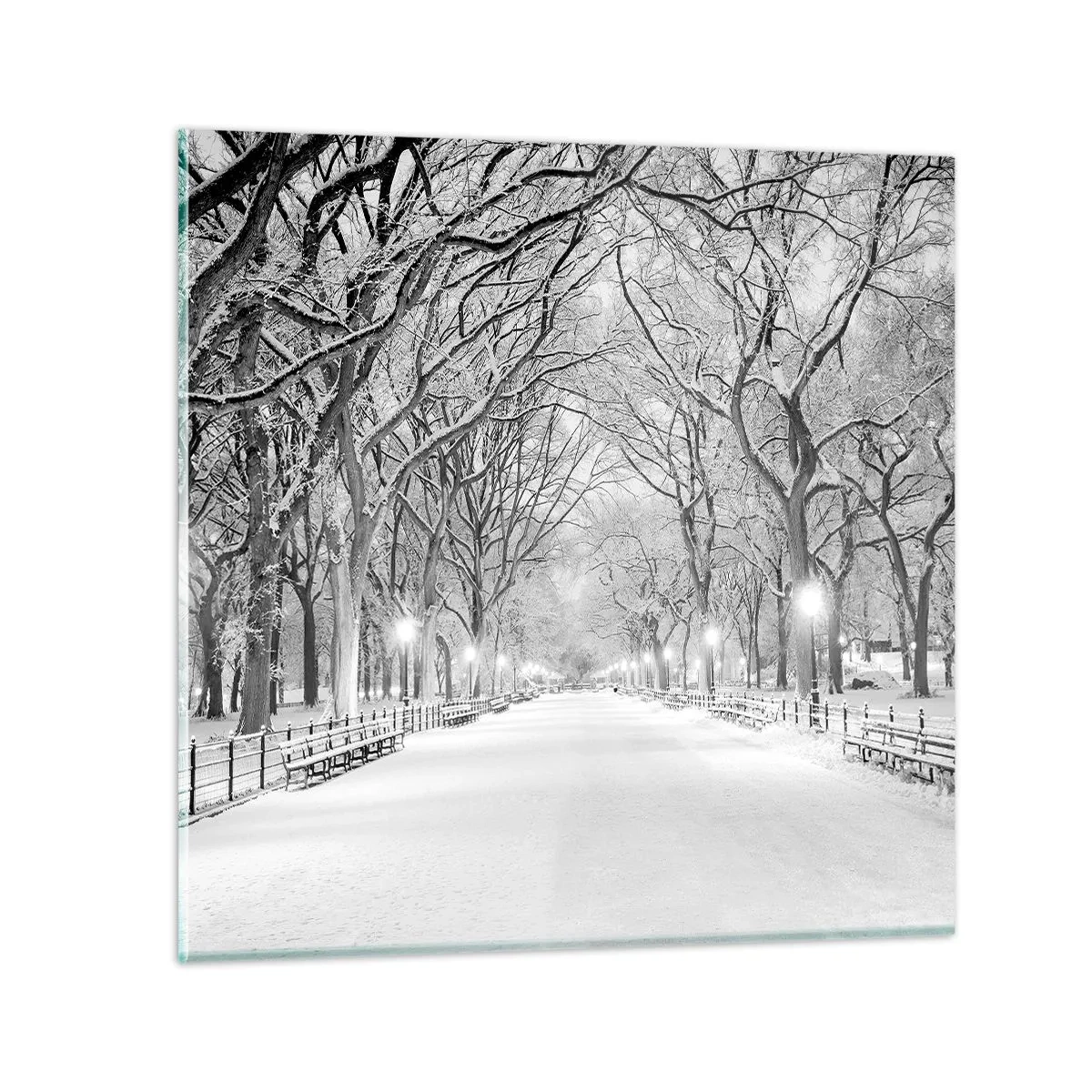 Obraz na skle - Čtyři roční období – zima - 30x30 cm